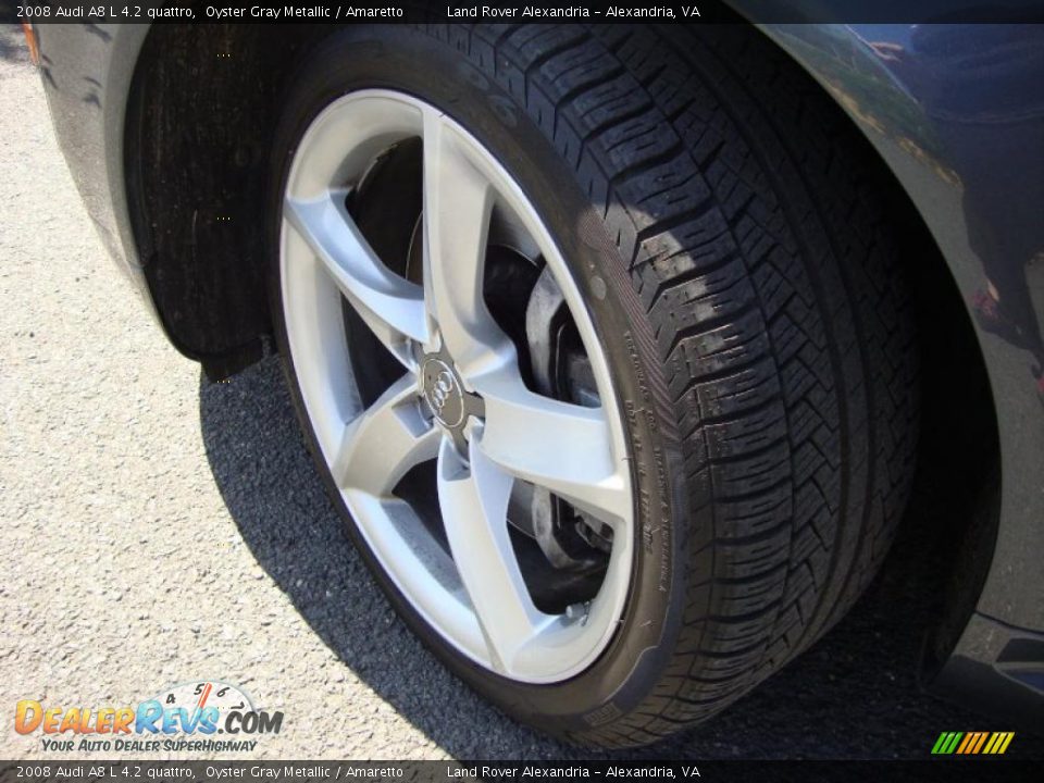 2008 Audi A8 L 4.2 quattro Oyster Gray Metallic / Amaretto Photo #34