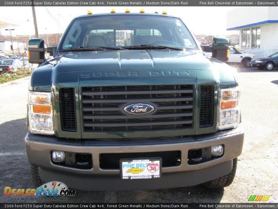 2009 Ford F250 Super Duty Cabelas Edition Crew Cab 4x4 Forest Green Metallic / Medium Stone/Dark Rust Photo #2