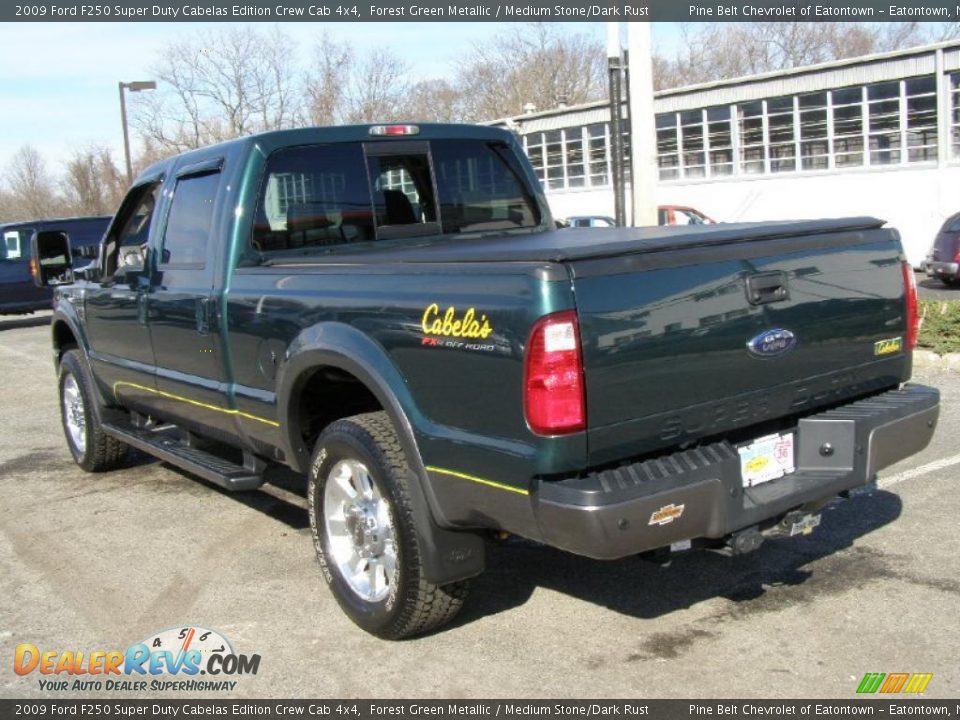 2009 Ford F250 Super Duty Cabelas Edition Crew Cab 4x4 Forest Green Metallic / Medium Stone/Dark Rust Photo #5