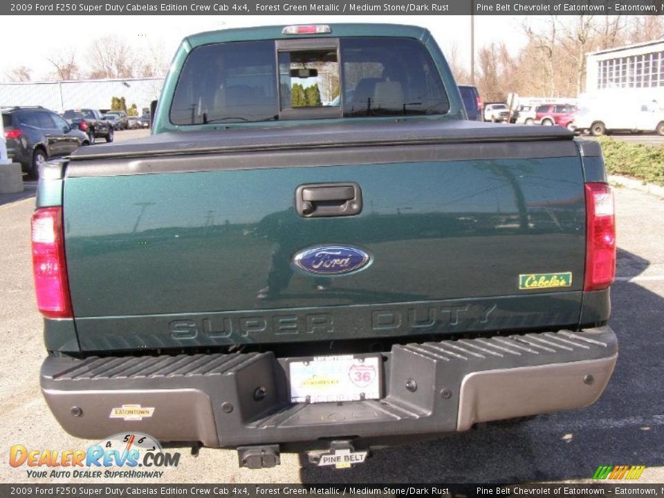 2009 Ford F250 Super Duty Cabelas Edition Crew Cab 4x4 Forest Green Metallic / Medium Stone/Dark Rust Photo #6