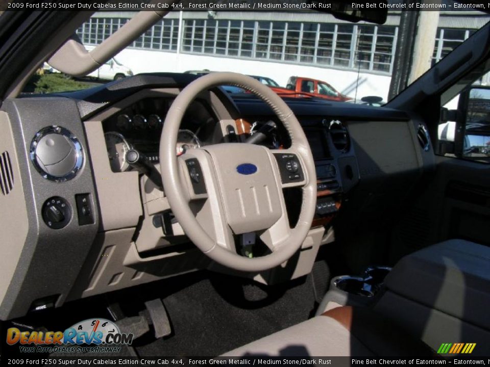 2009 Ford F250 Super Duty Cabelas Edition Crew Cab 4x4 Forest Green Metallic / Medium Stone/Dark Rust Photo #11