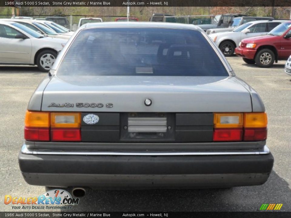 1986 Audi 5000 S Sedan Stone Grey Metallic / Marine Blue Photo #4