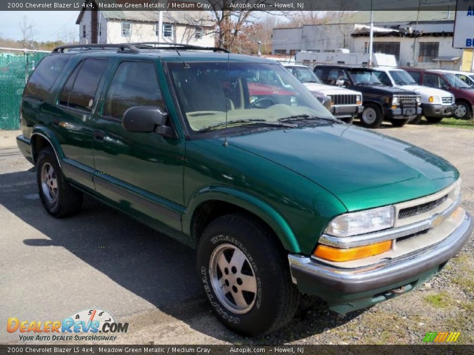 2000 Chevrolet Blazer LS 4x4 Meadow Green Metallic / Medium Gray Photo #4