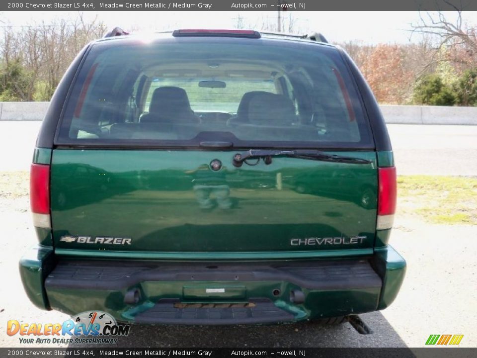 2000 Chevrolet Blazer LS 4x4 Meadow Green Metallic / Medium Gray Photo #5