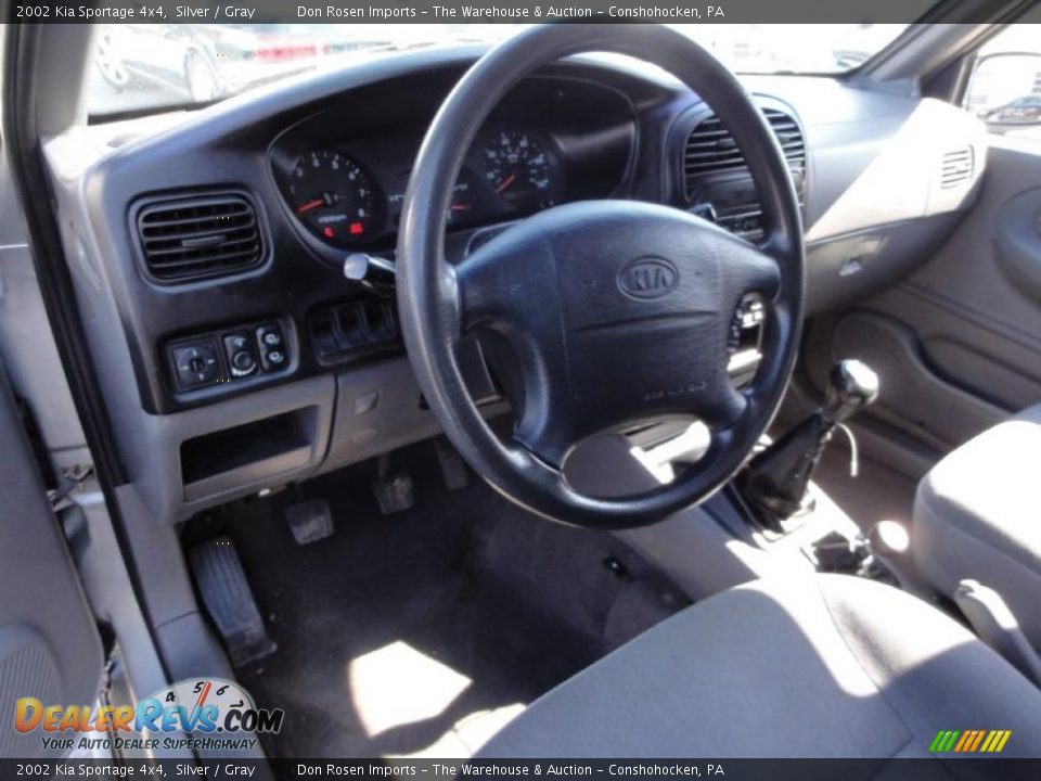 2002 Kia Sportage 4x4 Silver / Gray Photo #12