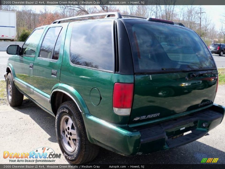 2000 Chevrolet Blazer LS 4x4 Meadow Green Metallic / Medium Gray Photo #7