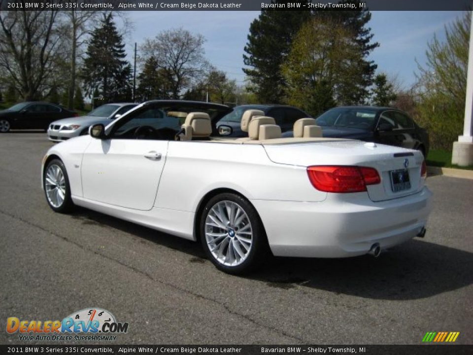 2011 BMW 3 Series 335i Convertible Alpine White / Cream Beige Dakota Leather Photo #3