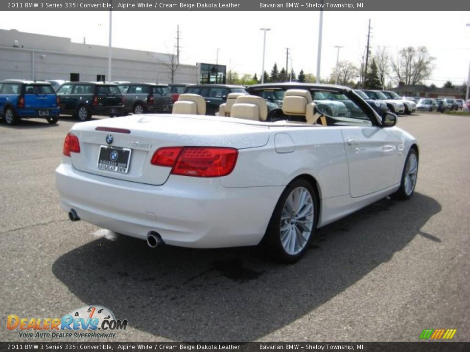 2011 BMW 3 Series 335i Convertible Alpine White / Cream Beige Dakota Leather Photo #5