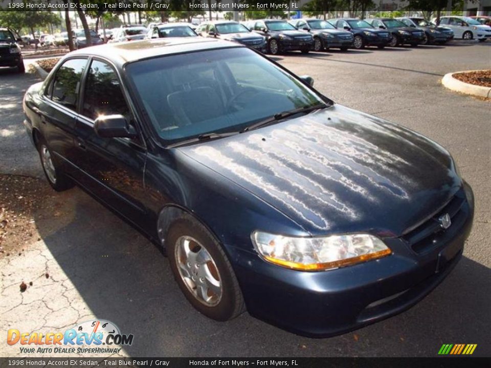 1998 Honda Accord EX Sedan Teal Blue Pearl / Gray Photo #1