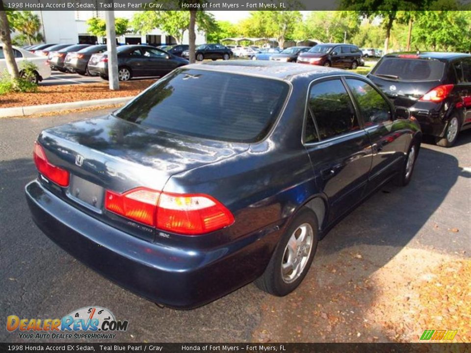 1998 Honda Accord EX Sedan Teal Blue Pearl / Gray Photo #2