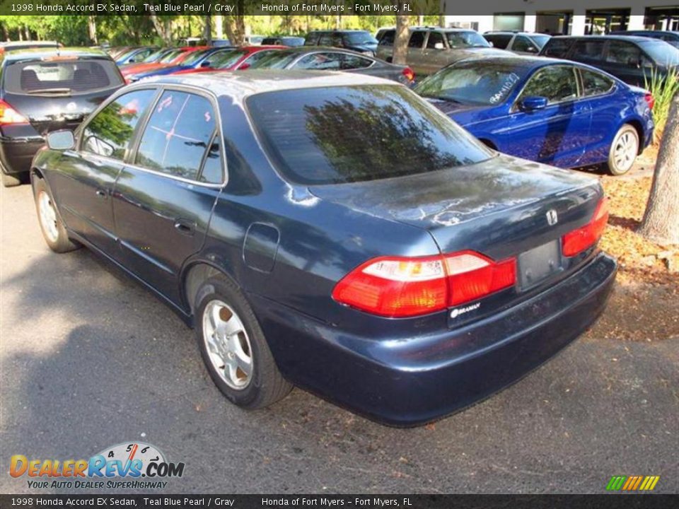 1998 Honda Accord EX Sedan Teal Blue Pearl / Gray Photo #3