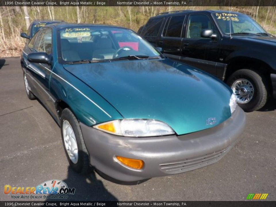 1996 Chevrolet Cavalier Coupe Bright Aqua Metallic / Beige Photo #1
