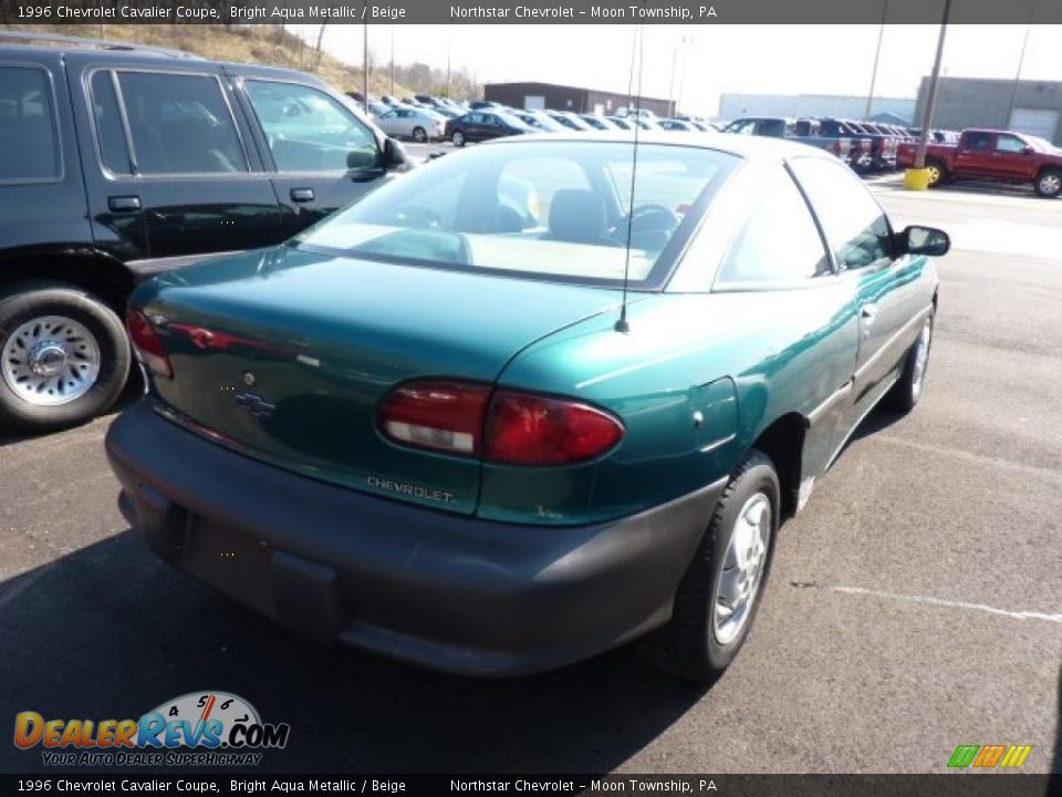 1996 Chevrolet Cavalier Coupe Bright Aqua Metallic / Beige Photo #2