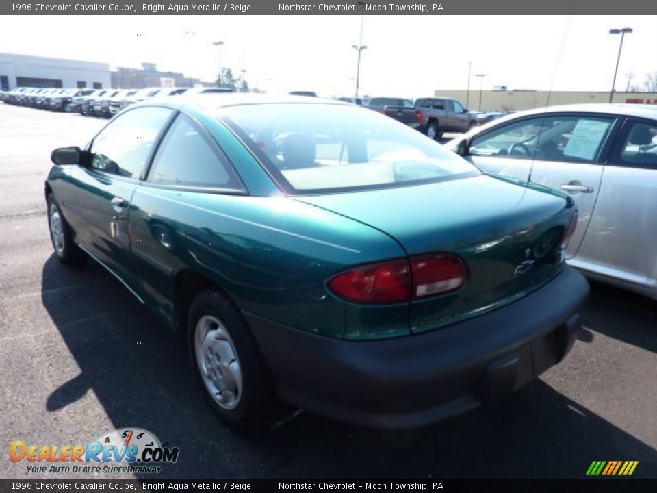 1996 Chevrolet Cavalier Coupe Bright Aqua Metallic / Beige Photo #4