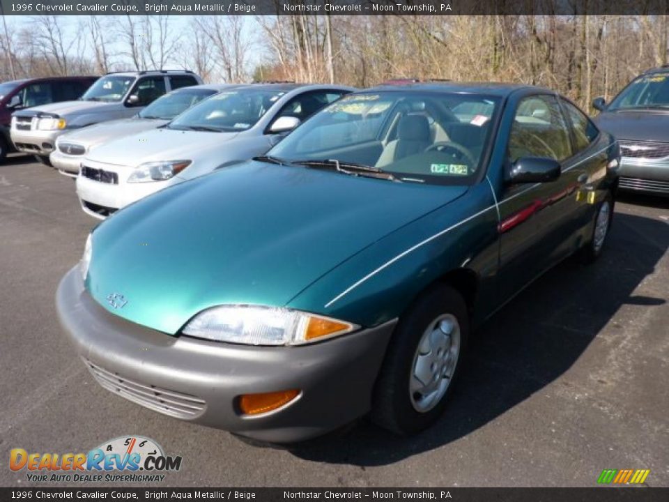 1996 Chevrolet Cavalier Coupe Bright Aqua Metallic / Beige Photo #5