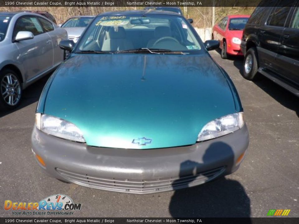 1996 Chevrolet Cavalier Coupe Bright Aqua Metallic / Beige Photo #6