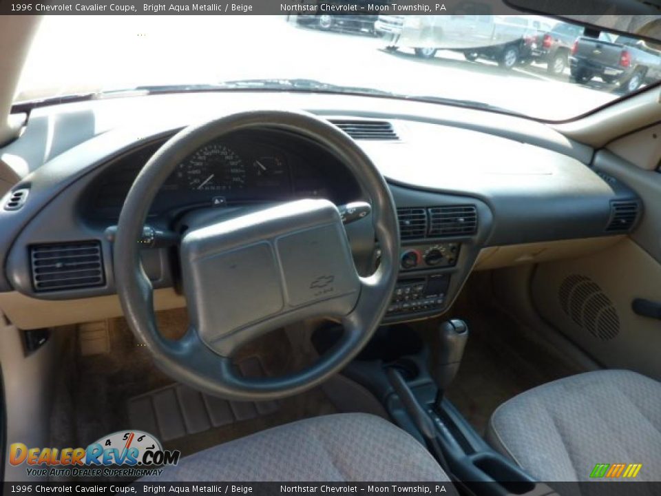 1996 Chevrolet Cavalier Coupe Bright Aqua Metallic / Beige Photo #10