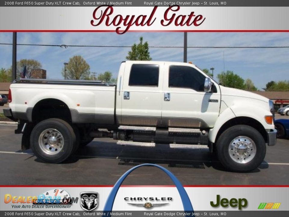 2008 Ford F650 Super Duty XLT Crew Cab Oxford White / Medium Flint Photo #1