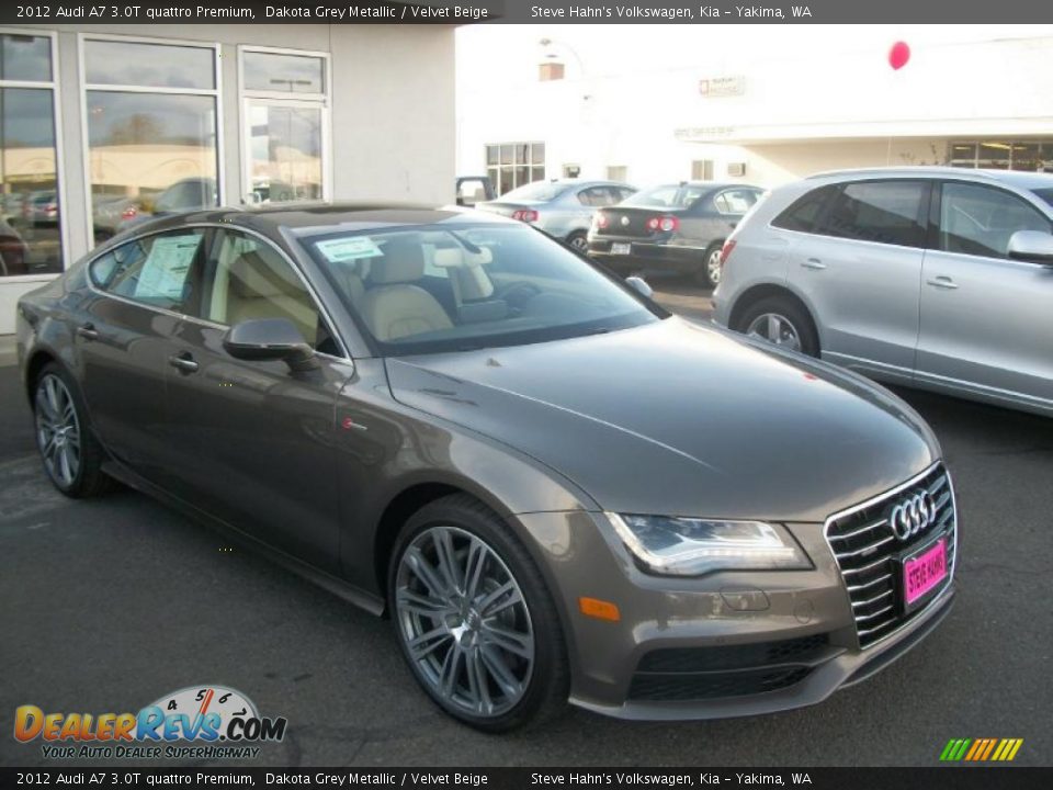 2012 Audi A7 3.0T quattro Premium Dakota Grey Metallic / Velvet Beige Photo #2