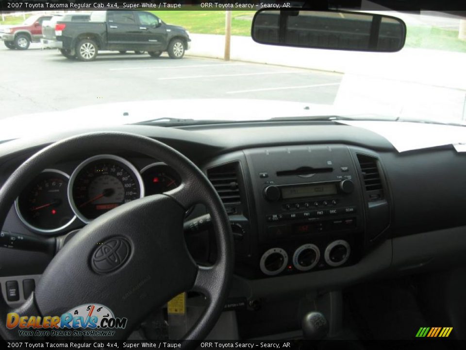 2007 Toyota Tacoma Regular Cab 4x4 Super White / Taupe Photo #9