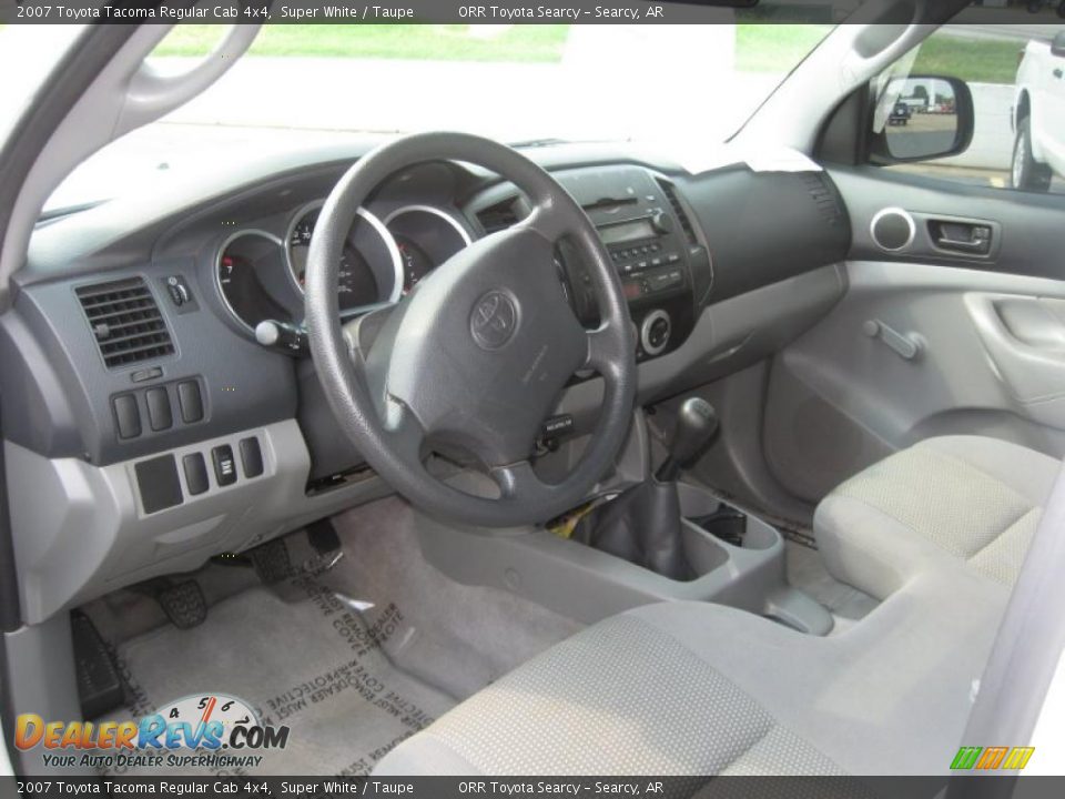 Taupe Interior - 2007 Toyota Tacoma Regular Cab 4x4 Photo #10