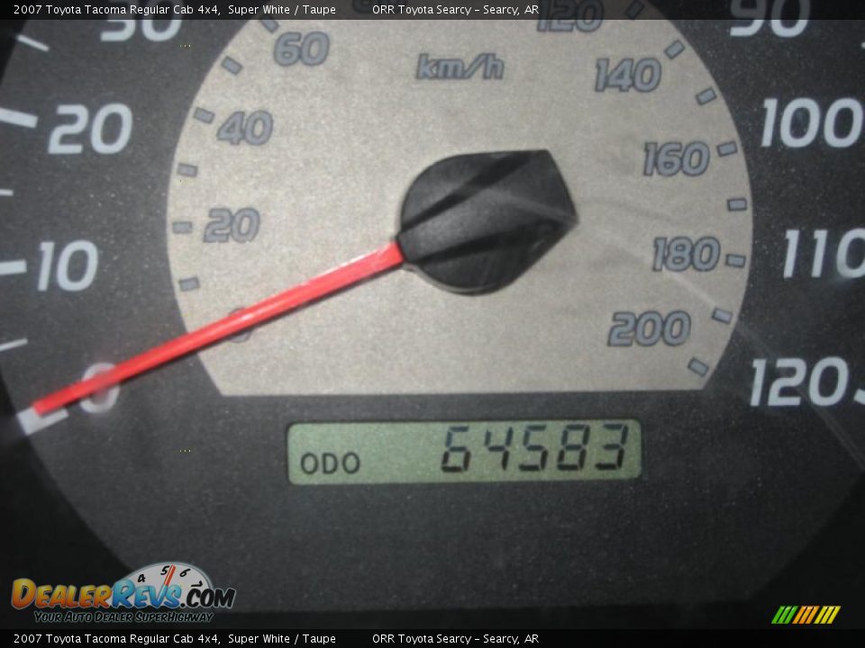 2007 Toyota Tacoma Regular Cab 4x4 Super White / Taupe Photo #11
