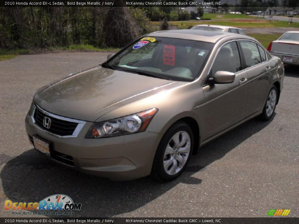 2010 Honda Accord EX-L Sedan Bold Beige Metallic / Ivory Photo #1