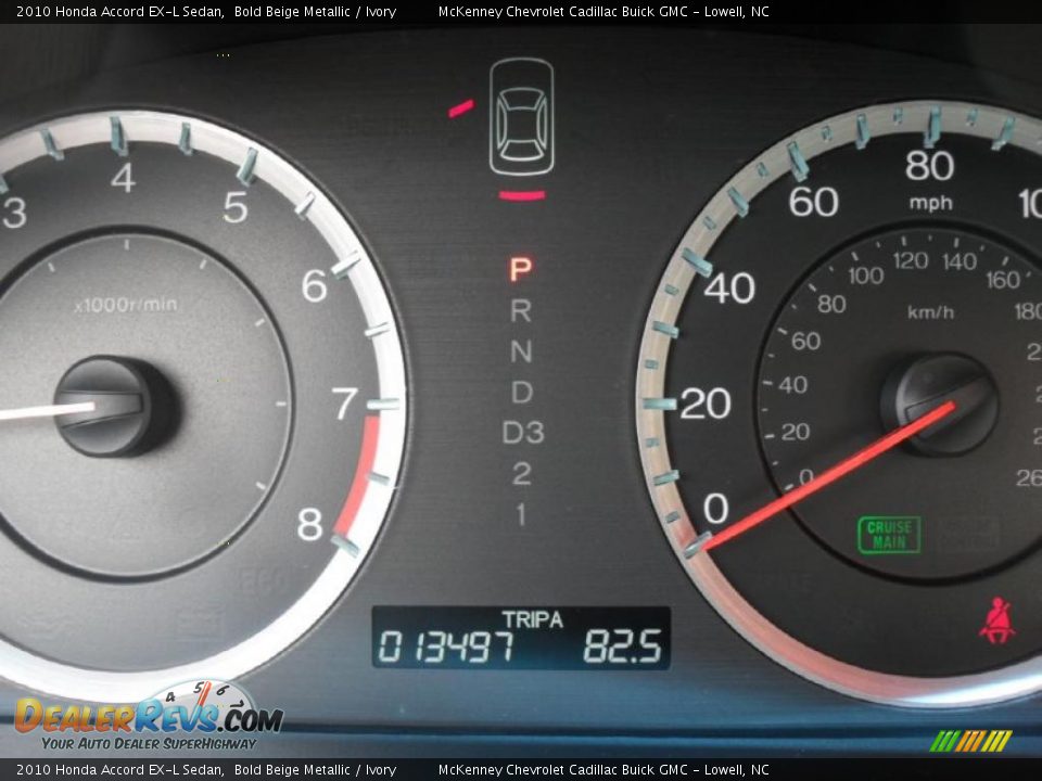2010 Honda Accord EX-L Sedan Bold Beige Metallic / Ivory Photo #14