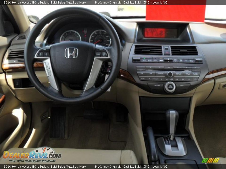 2010 Honda Accord EX-L Sedan Bold Beige Metallic / Ivory Photo #16