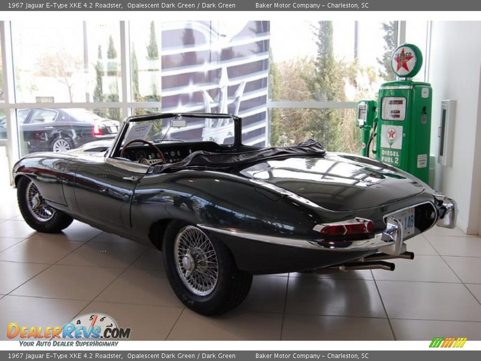 Opalescent Dark Green 1967 Jaguar E-Type XKE 4.2 Roadster Photo #3