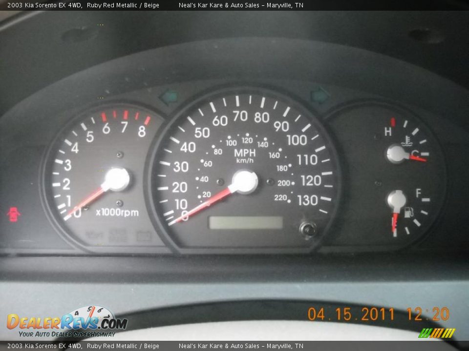 2003 Kia Sorento EX 4WD Ruby Red Metallic / Beige Photo #19