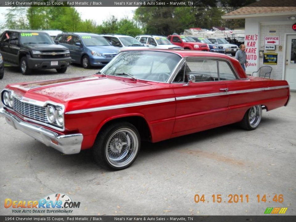 1964 Chevrolet Impala SS Coupe Red Metallic / Black Photo #2