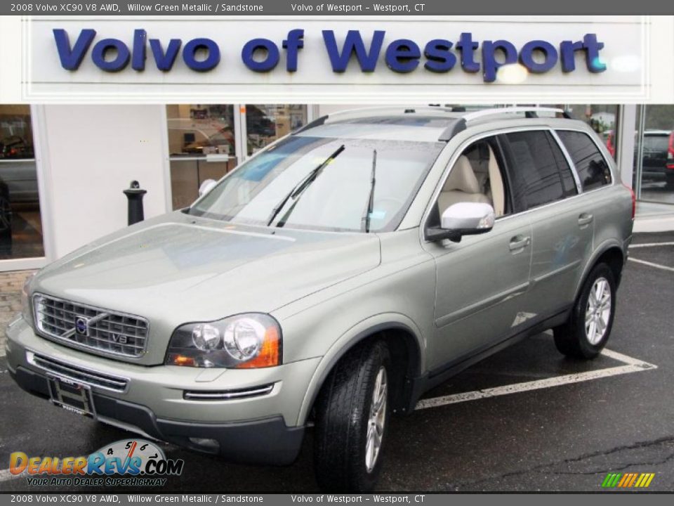 2008 Volvo XC90 V8 AWD Willow Green Metallic / Sandstone Photo #1