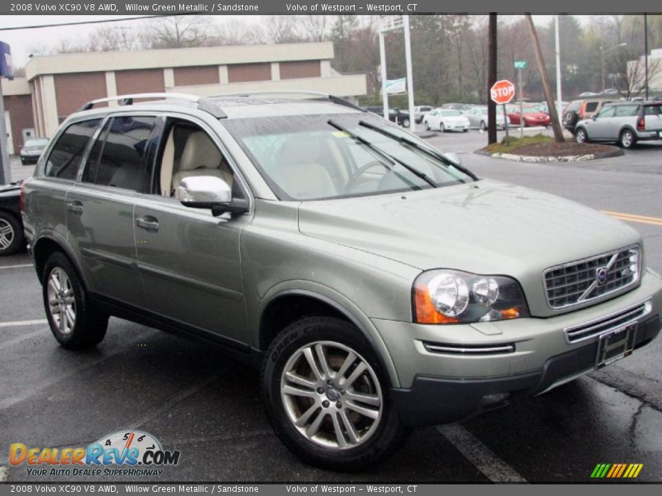 2008 Volvo XC90 V8 AWD Willow Green Metallic / Sandstone Photo #3