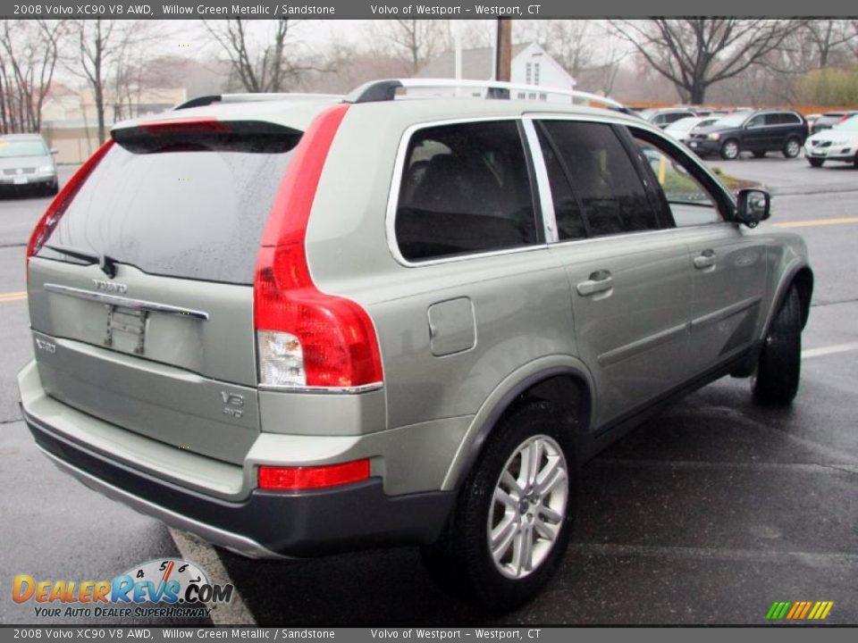 2008 Volvo XC90 V8 AWD Willow Green Metallic / Sandstone Photo #6