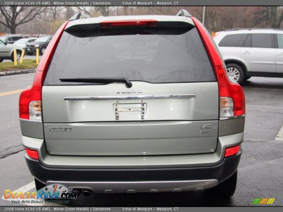 2008 Volvo XC90 V8 AWD Willow Green Metallic / Sandstone Photo #7