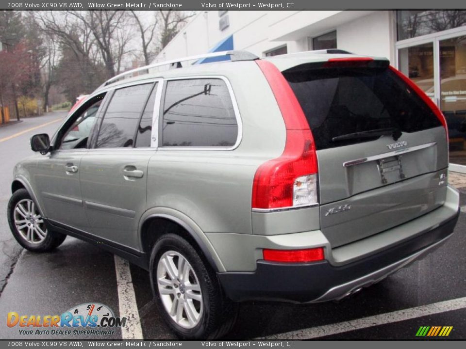 2008 Volvo XC90 V8 AWD Willow Green Metallic / Sandstone Photo #9