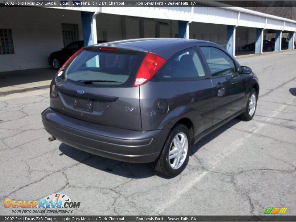 2002 Ford Focus ZX3 Coupe Liquid Grey Metallic / Dark Charcoal Photo #2