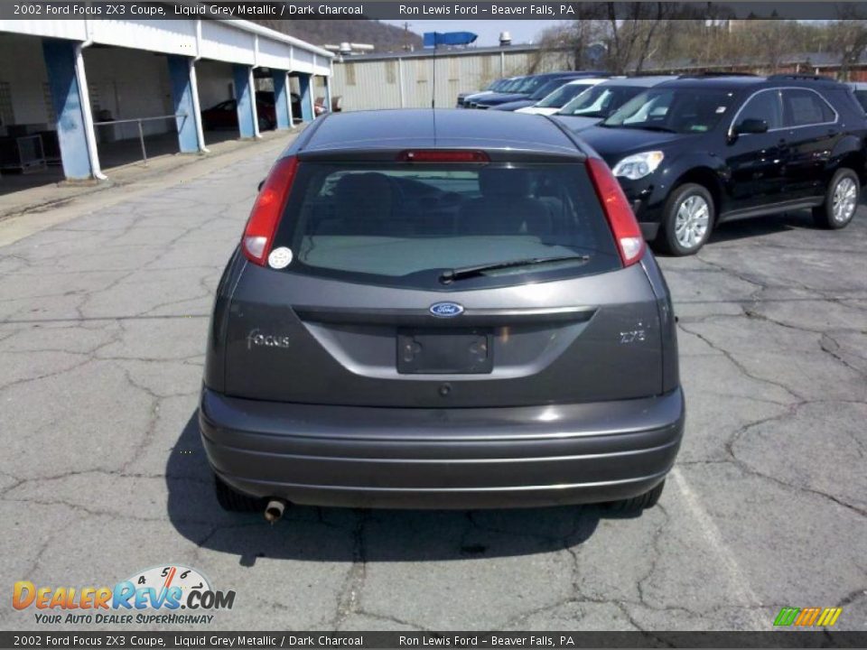 2002 Ford Focus ZX3 Coupe Liquid Grey Metallic / Dark Charcoal Photo #3