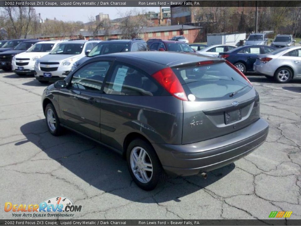 2002 Ford Focus ZX3 Coupe Liquid Grey Metallic / Dark Charcoal Photo #4