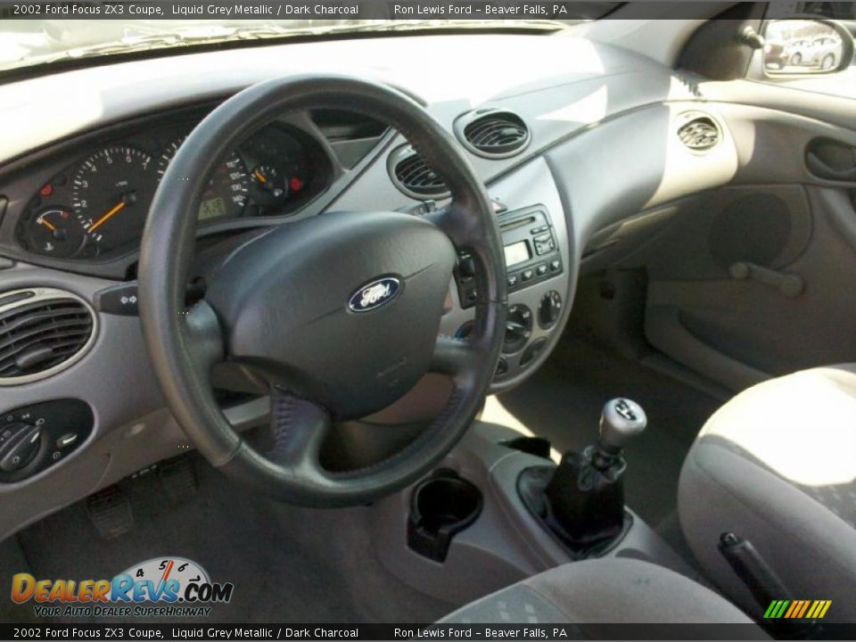 2002 Ford Focus ZX3 Coupe Liquid Grey Metallic / Dark Charcoal Photo #7