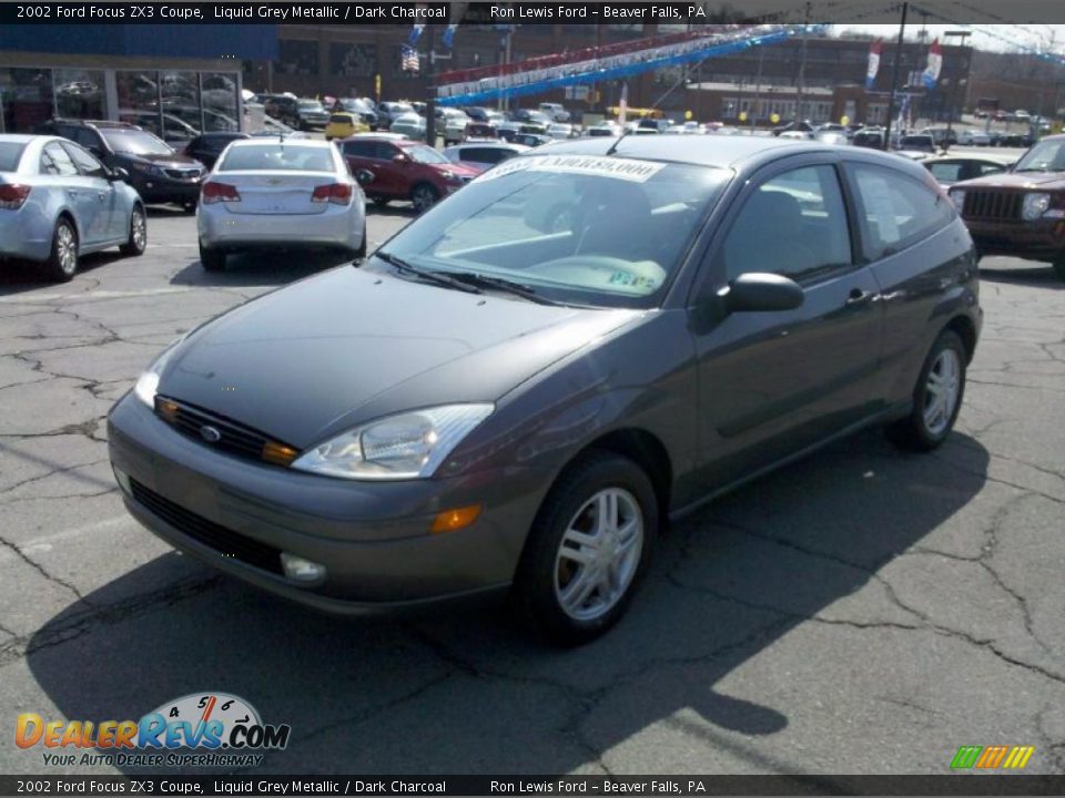 2002 Ford Focus ZX3 Coupe Liquid Grey Metallic / Dark Charcoal Photo #15