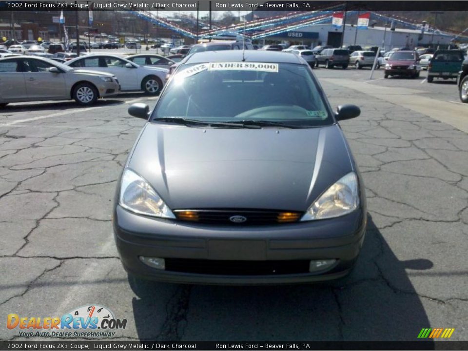 2002 Ford Focus ZX3 Coupe Liquid Grey Metallic / Dark Charcoal Photo #16