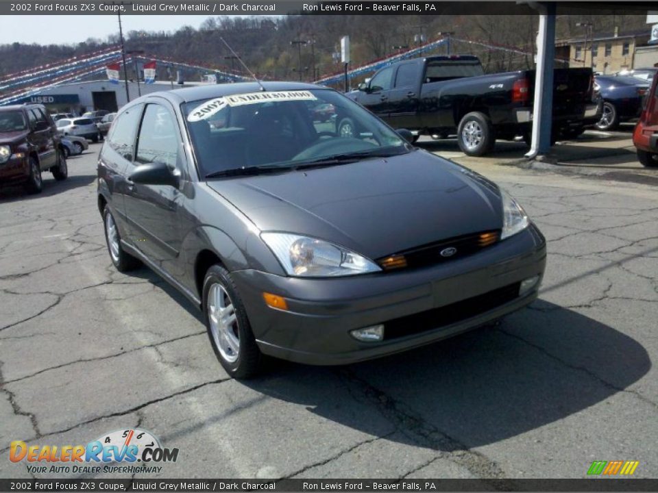 2002 Ford Focus ZX3 Coupe Liquid Grey Metallic / Dark Charcoal Photo #17
