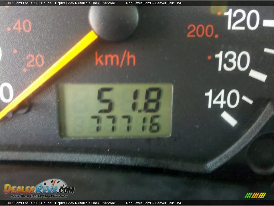 2002 Ford Focus ZX3 Coupe Liquid Grey Metallic / Dark Charcoal Photo #25