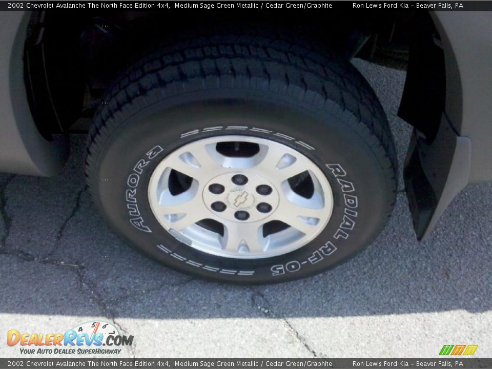 2002 Chevrolet Avalanche The North Face Edition 4x4 Medium Sage Green Metallic / Cedar Green/Graphite Photo #13
