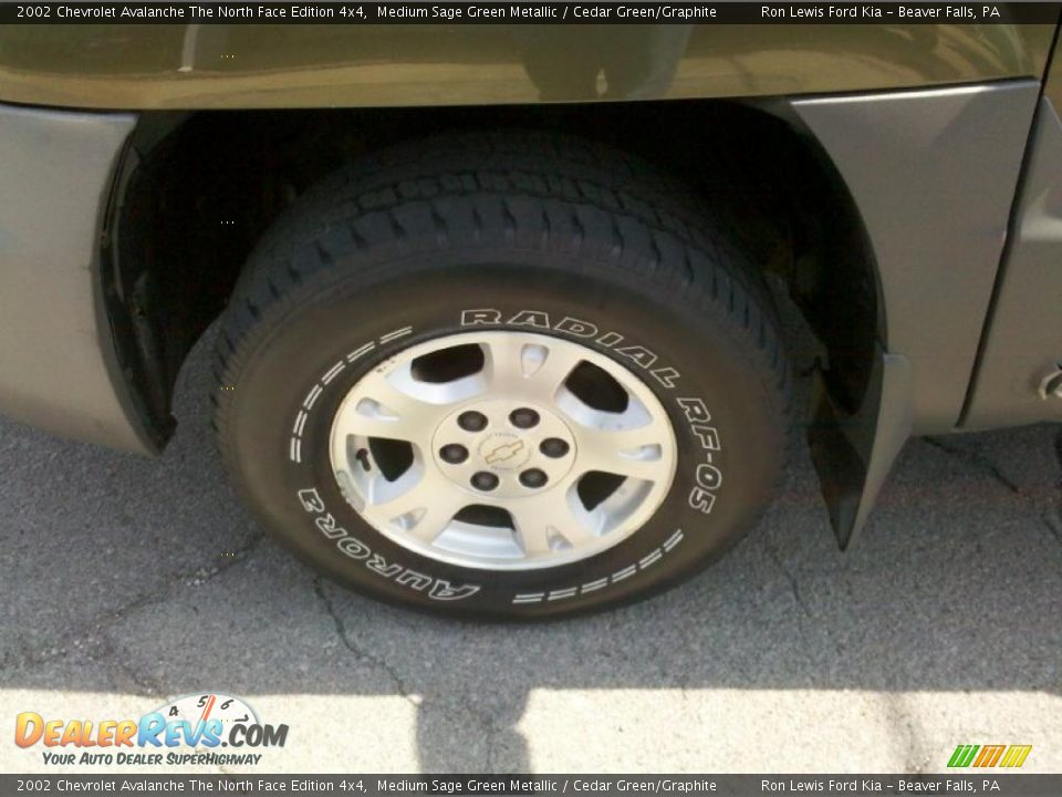 2002 Chevrolet Avalanche The North Face Edition 4x4 Medium Sage Green Metallic / Cedar Green/Graphite Photo #15
