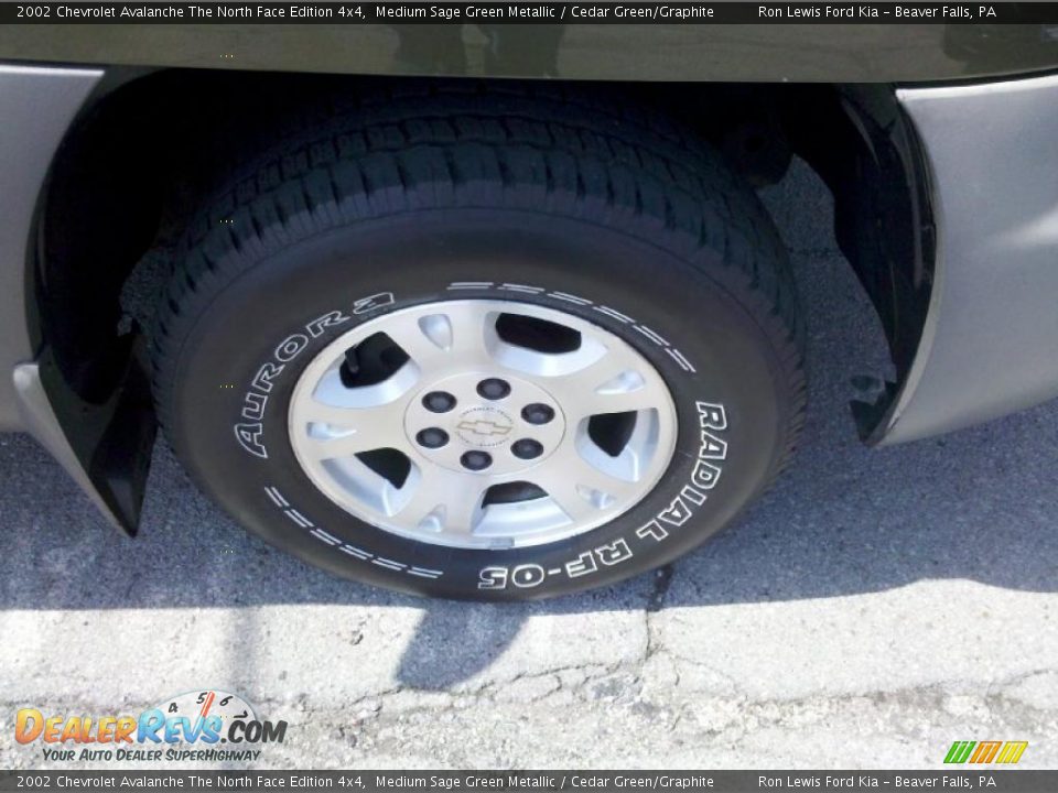 2002 Chevrolet Avalanche The North Face Edition 4x4 Medium Sage Green Metallic / Cedar Green/Graphite Photo #19