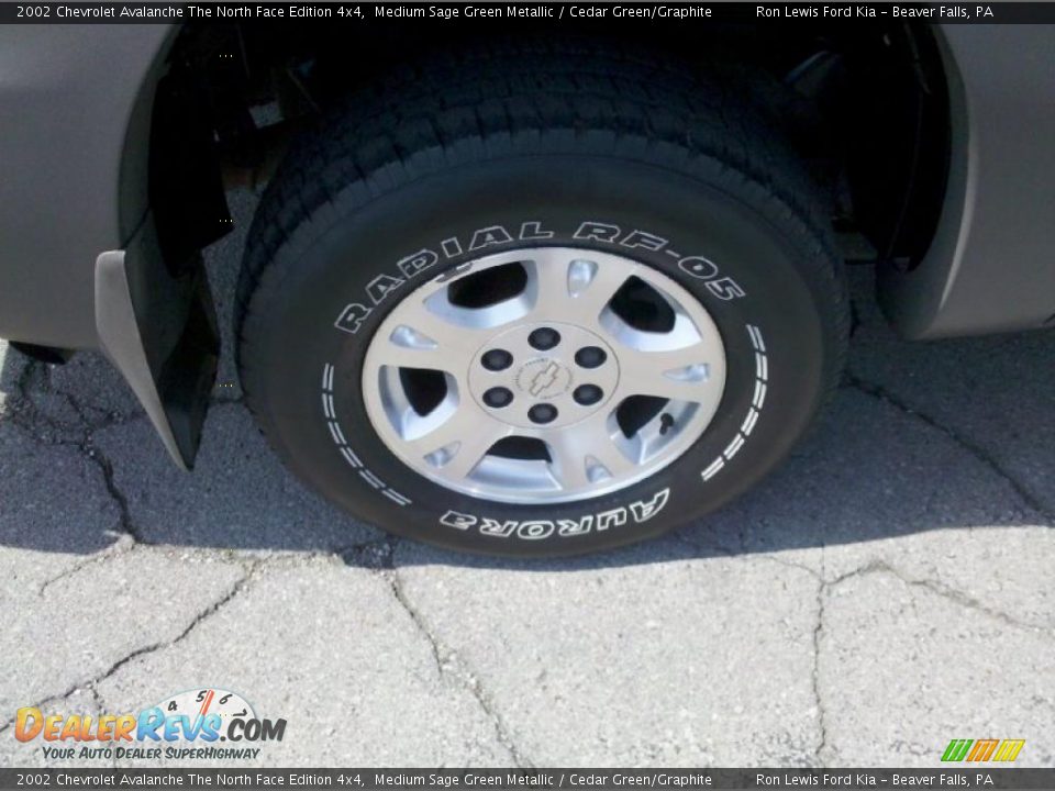 2002 Chevrolet Avalanche The North Face Edition 4x4 Medium Sage Green Metallic / Cedar Green/Graphite Photo #20