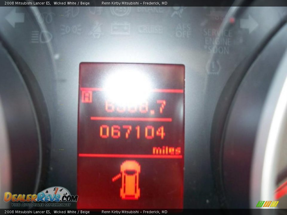 2008 Mitsubishi Lancer ES Wicked White / Beige Photo #12